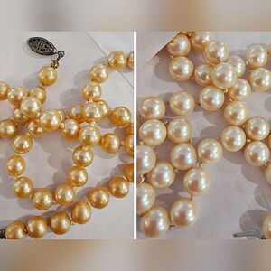 Set Of (2) #Vintage #1950's #Pearl Strands Knotted In Btwn Antiq Silver Clasps